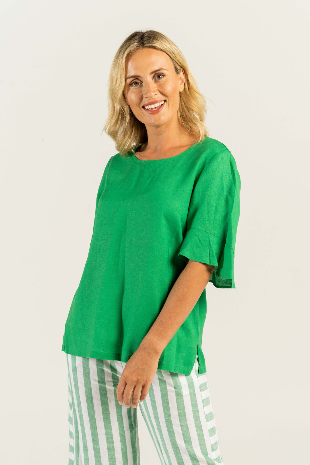 Flutter Sleeve Top Emerald