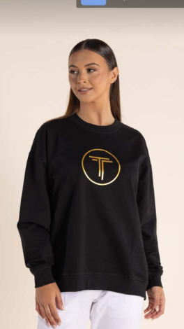 Oversized Sweat w Metallic Logo