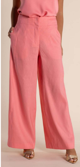 Linen Mix Wide Leg Pant