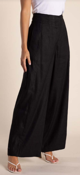 Linen Mix Wide Leg Pant