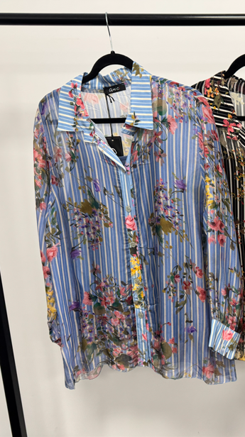 Dolci Silk Pansy Shirt