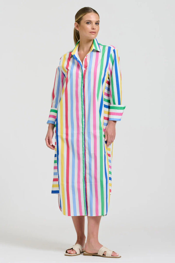 The Andrea Shirtdress - Fiesta Stripe