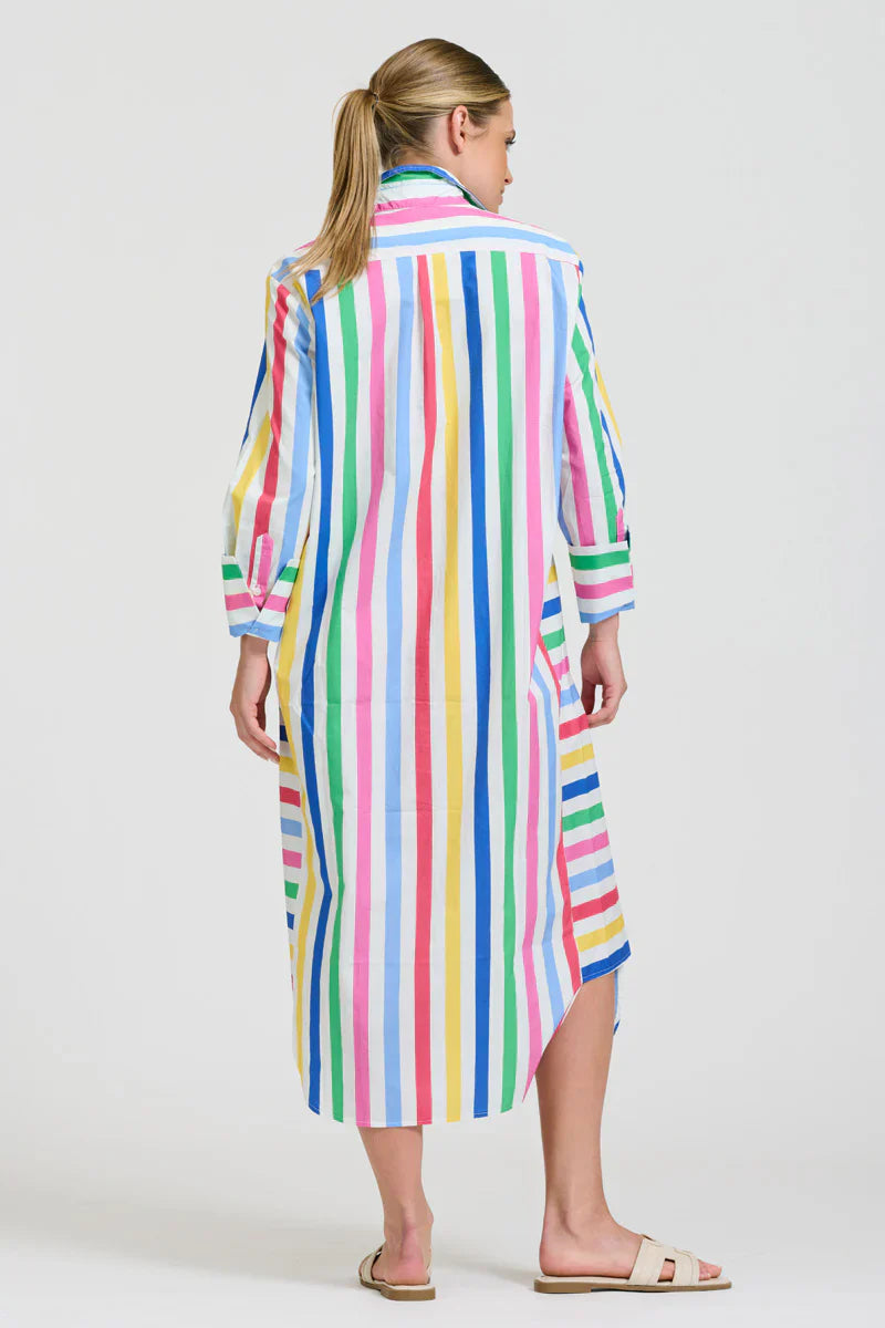 The Andrea Shirtdress - Fiesta Stripe