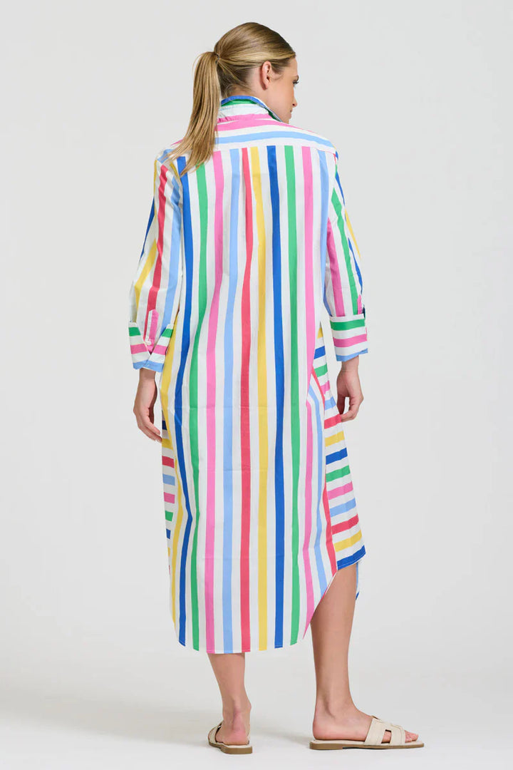 The Andrea Shirtdress - Fiesta Stripe