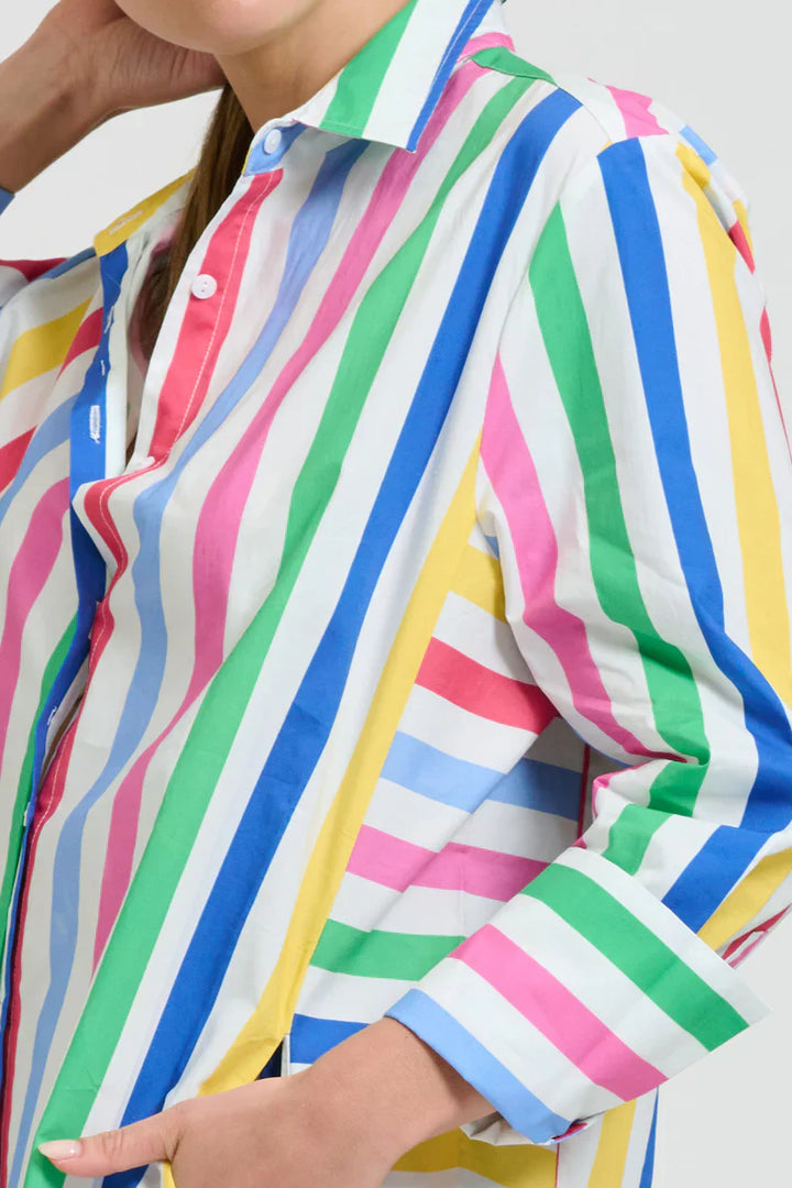 The Andrea Shirtdress - Fiesta Stripe