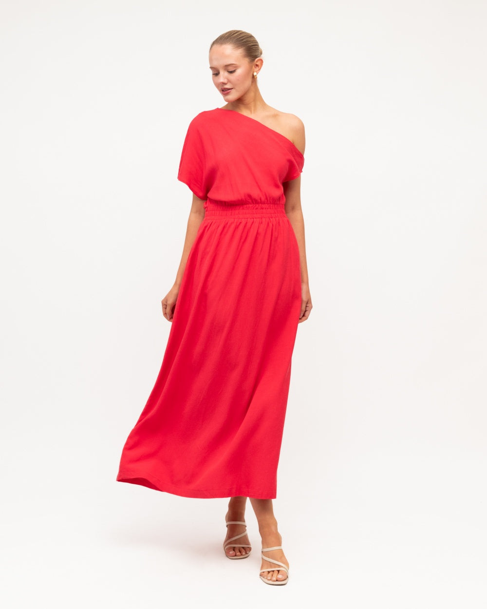 MANLY ASYM MIDI DRESS