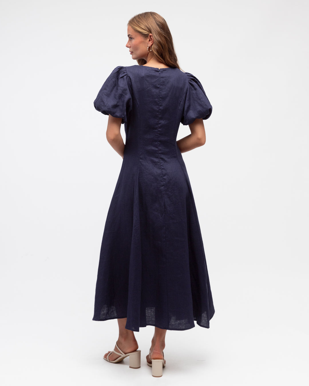 Knot Front Dress-Navy