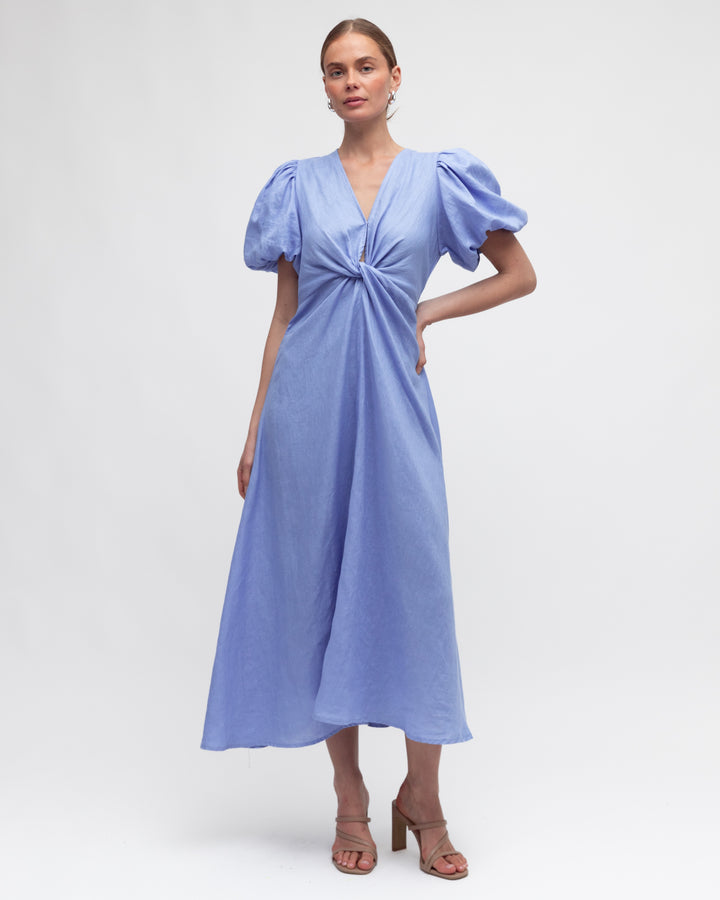 Knot Front Dress- Periwinkle