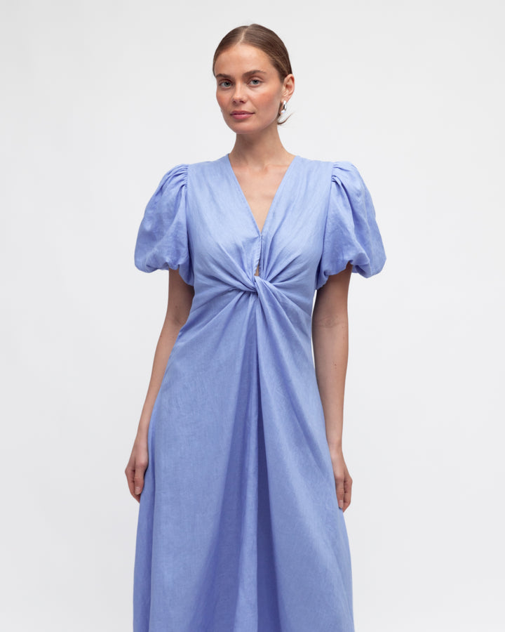 Knot Front Dress- Periwinkle