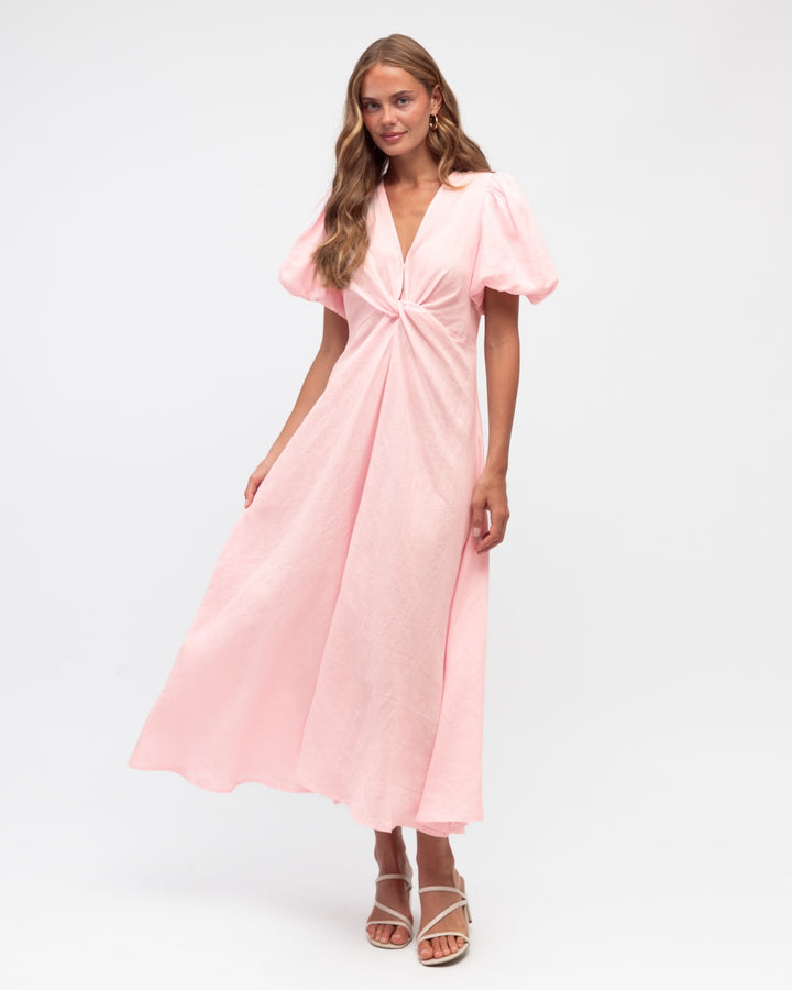 Knot Front Dress- Pale Pink