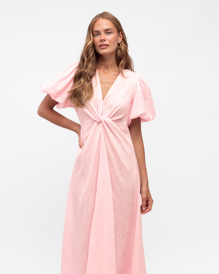 Knot Front Dress- Pale Pink