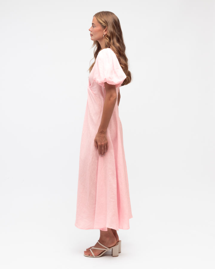 Knot Front Dress- Pale Pink