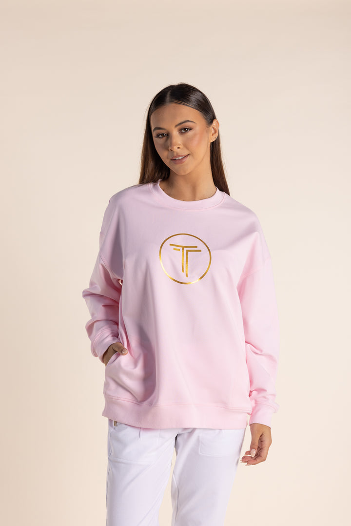 Oversized Sweat w Metallic Logo