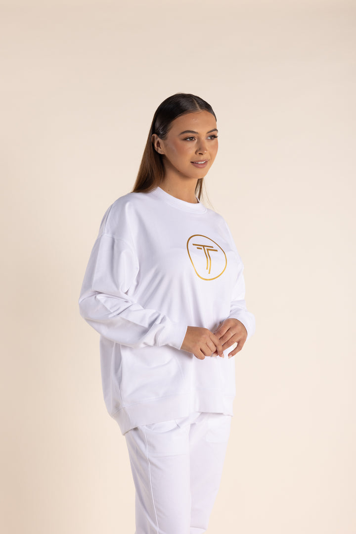 Oversized Sweat w Metallic Logo