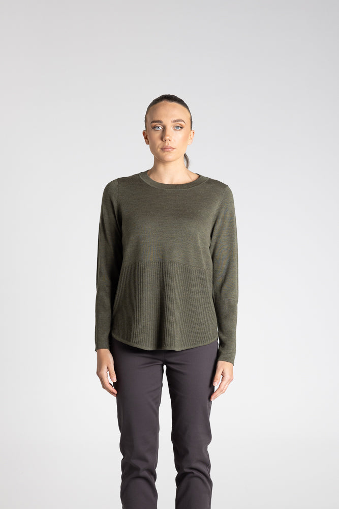 Merino Scoop Rib Hem