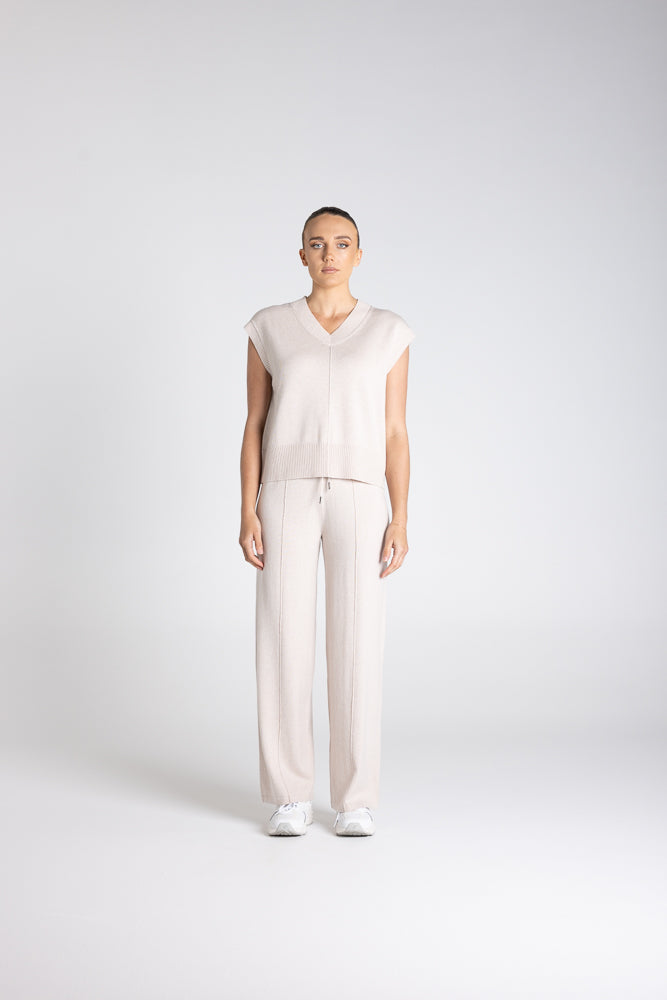 V Neck Cotton Merino Vest