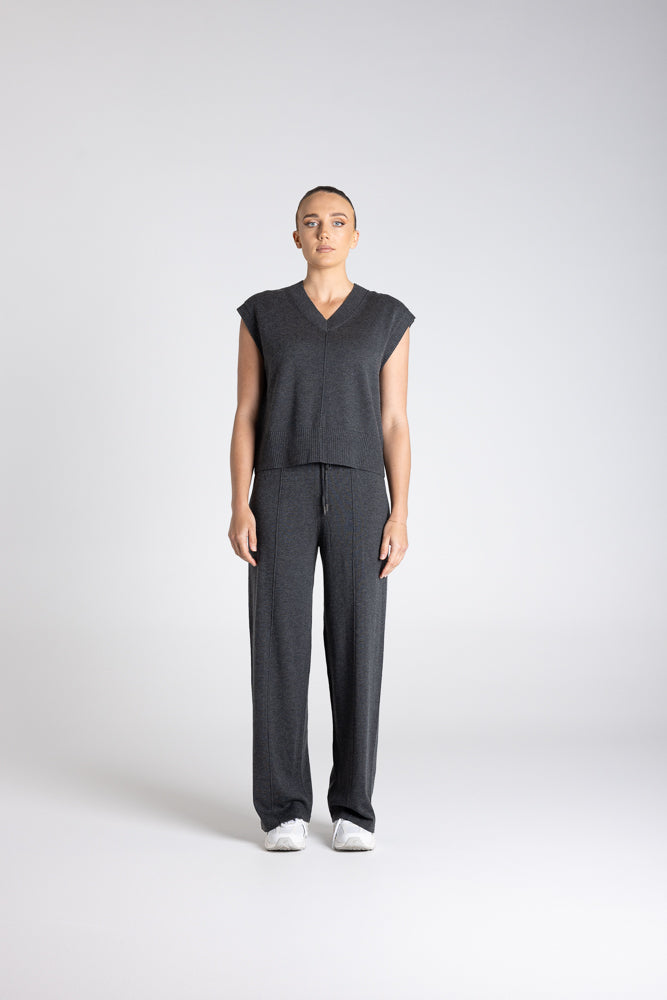 V Neck Cotton Merino Vest