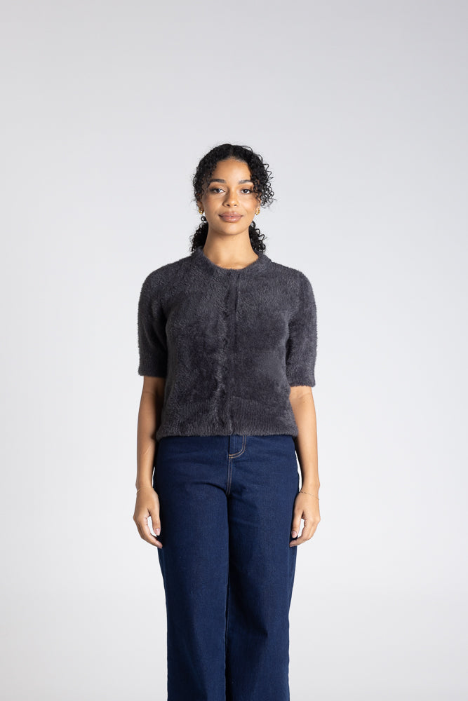 Fluffy S/S Cardigan