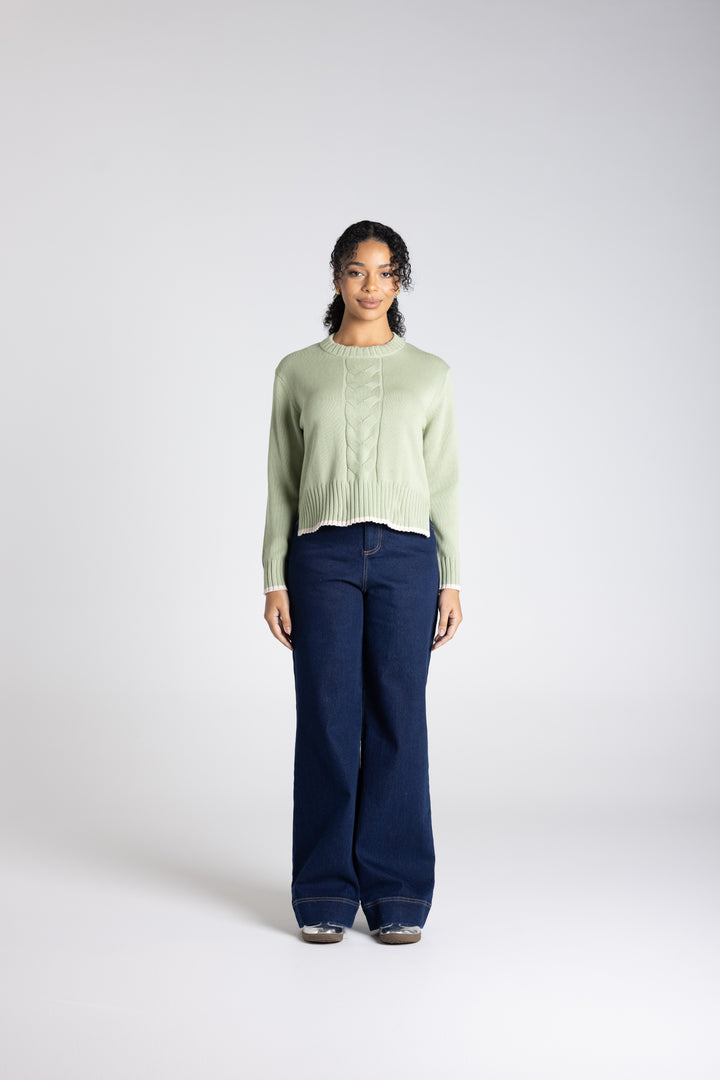 Cable Knit w Tipping