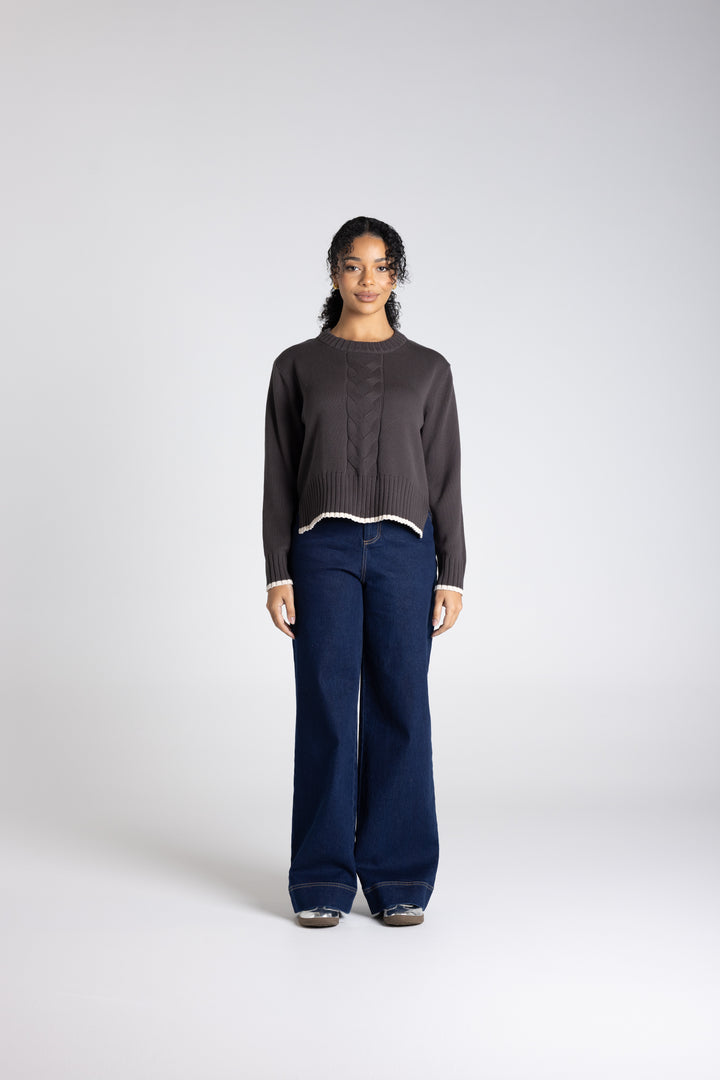 Cable Knit w Tipping