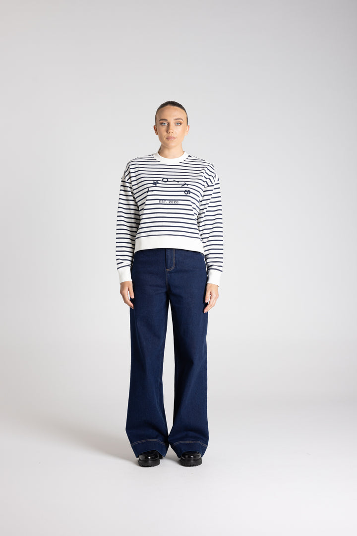 Stripe Sweat w Logo