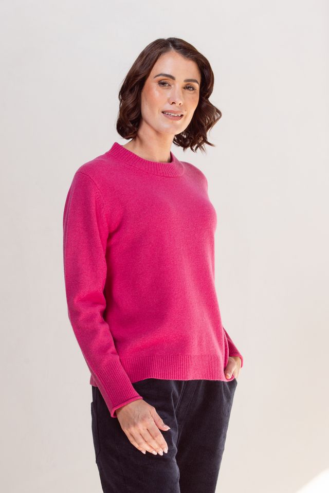 Pink Merino Crew Neck sweater