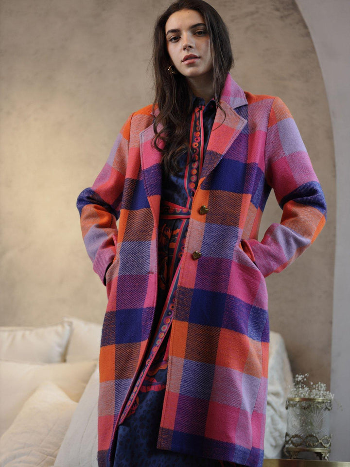 Janice Check Coat