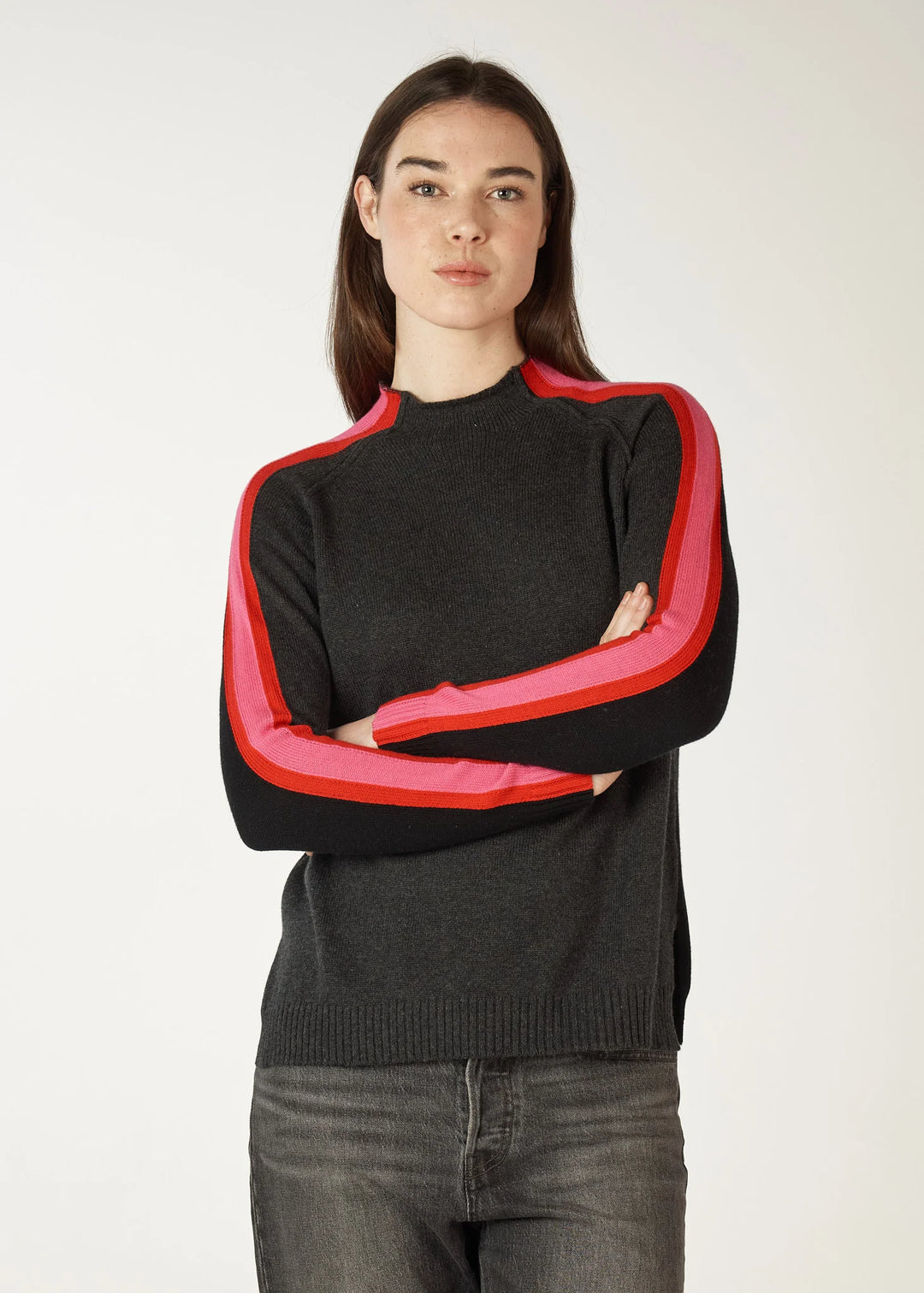 Contrast Funnel Neck