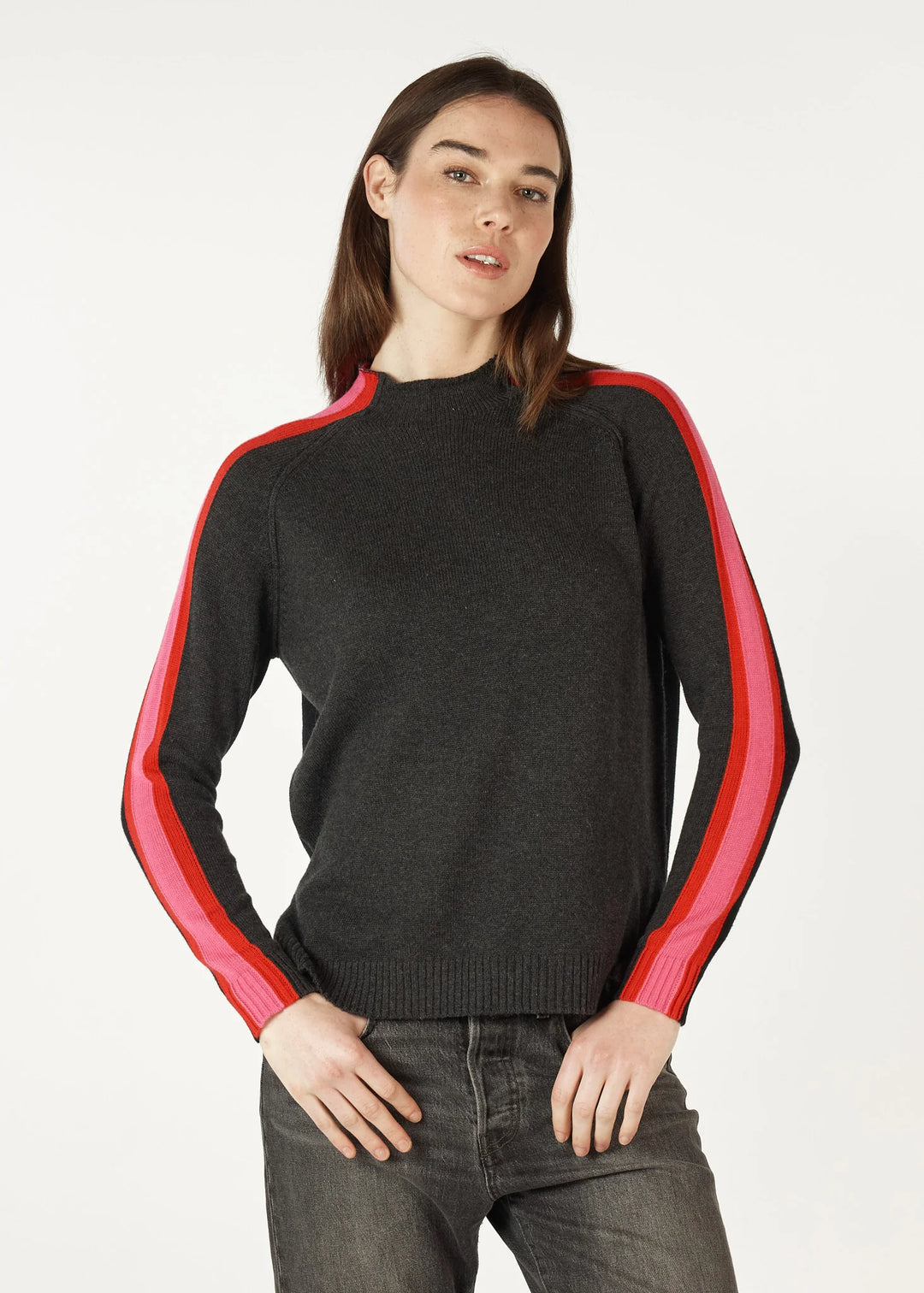 Contrast Funnel Neck