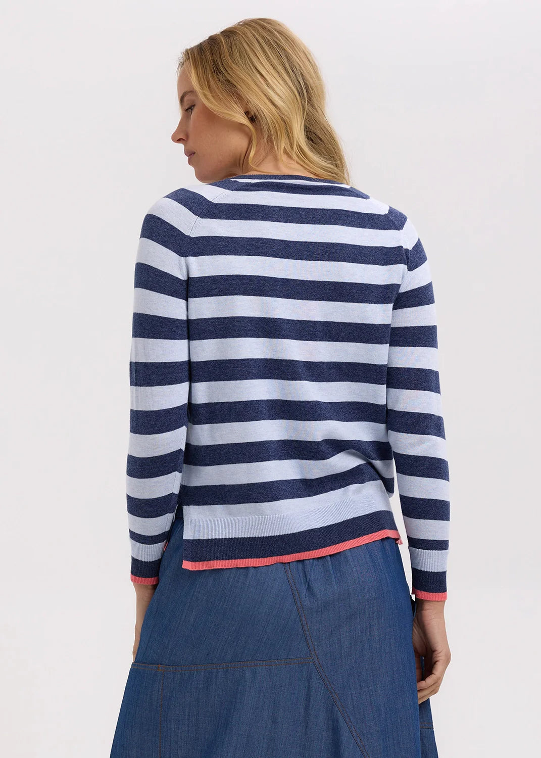 Essential Stripe V Jumper
