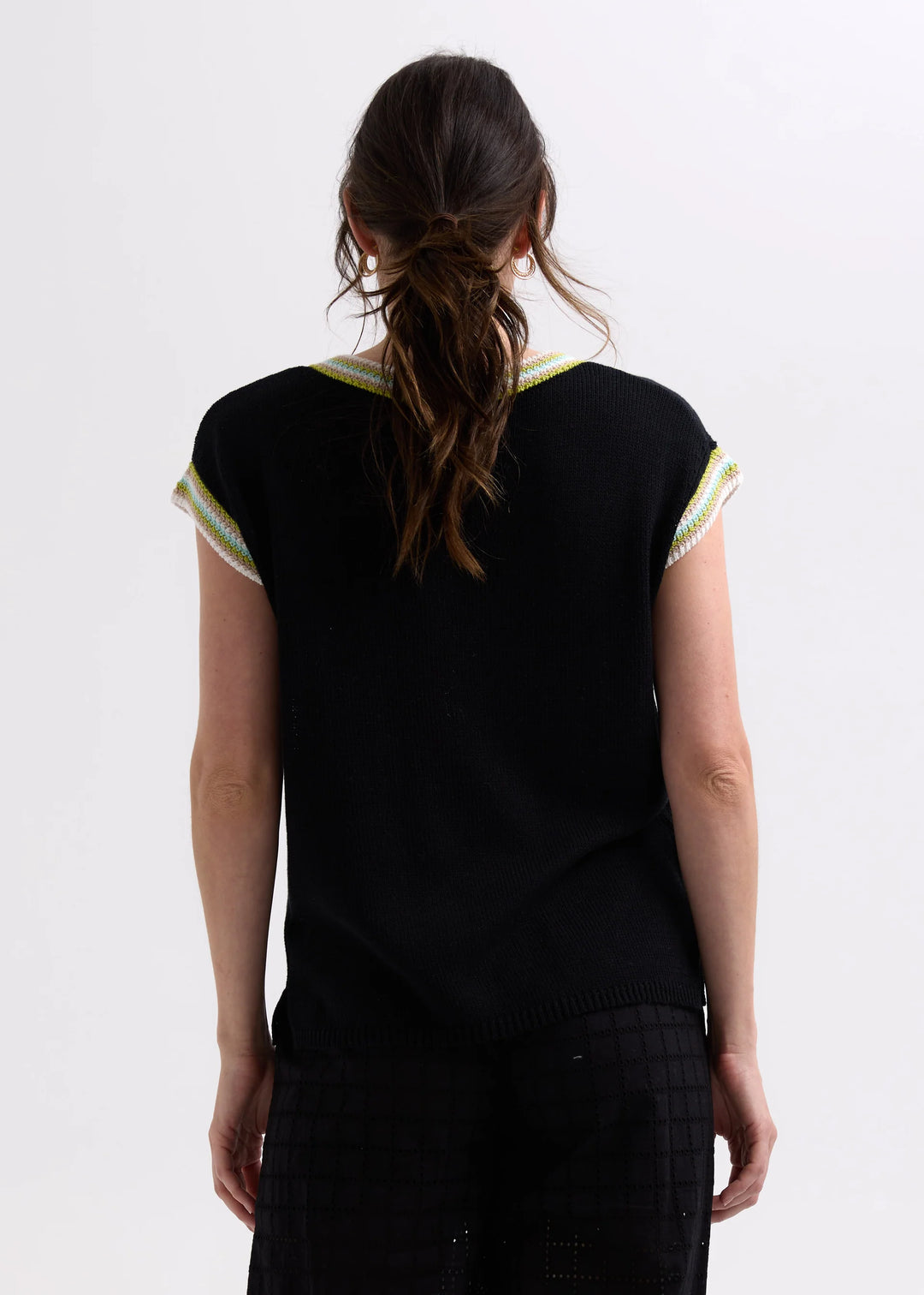 Stripe Trim Top