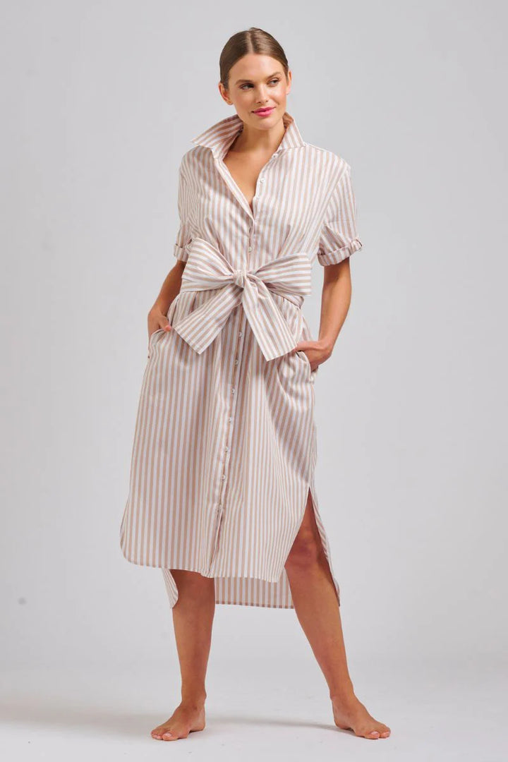 Annie Shirtdress- Stripe