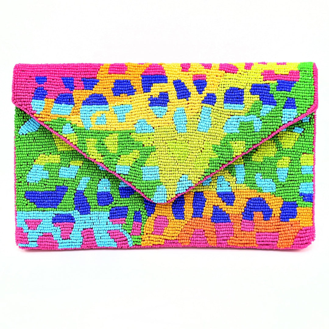 Beaded Multi Colour Clutch