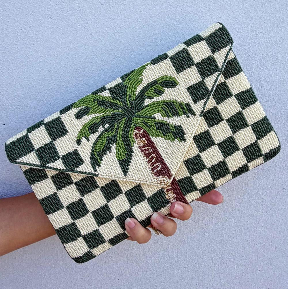 Checkerboard Palm Clutch