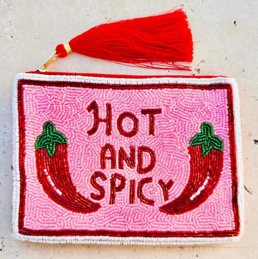 Hot N Spicy Beaded Pouch