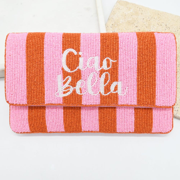 Ciao Bella beaded clutch