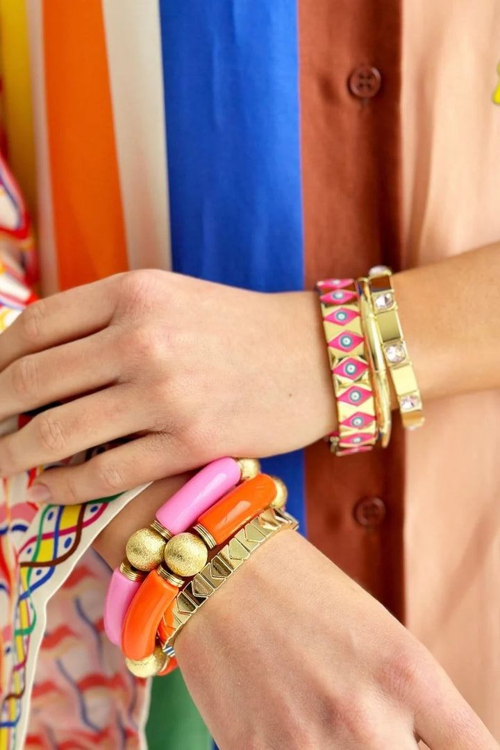 Chunky Colour & Gold Bracelet