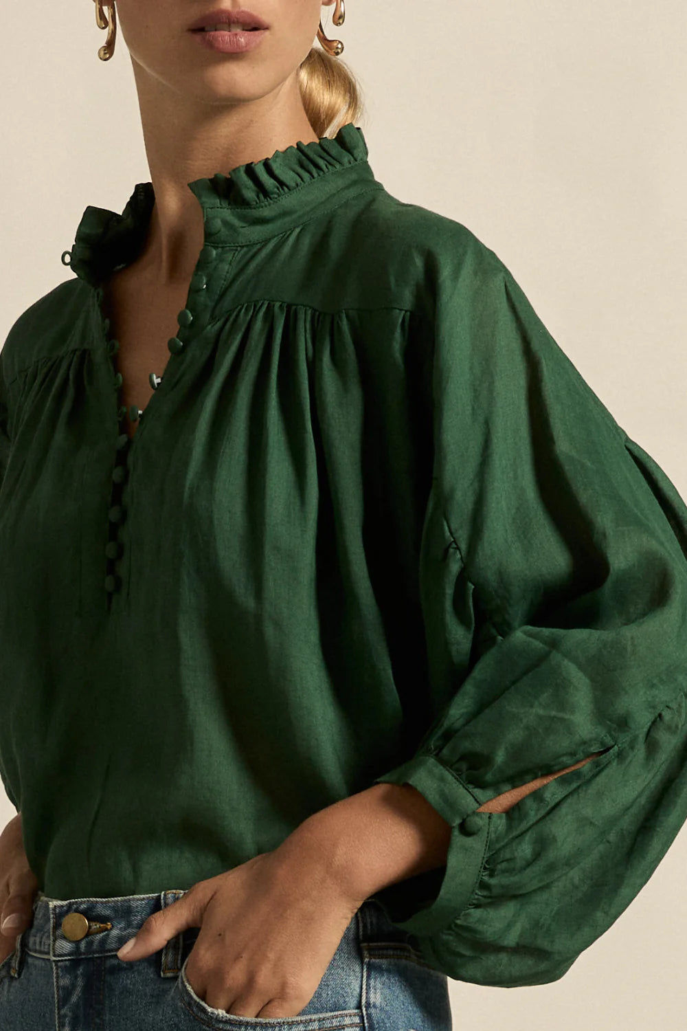 Crescendo top - emerald