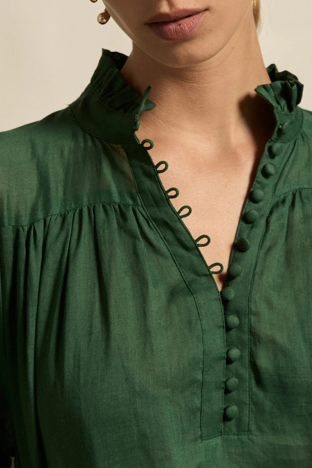Crescendo top - emerald