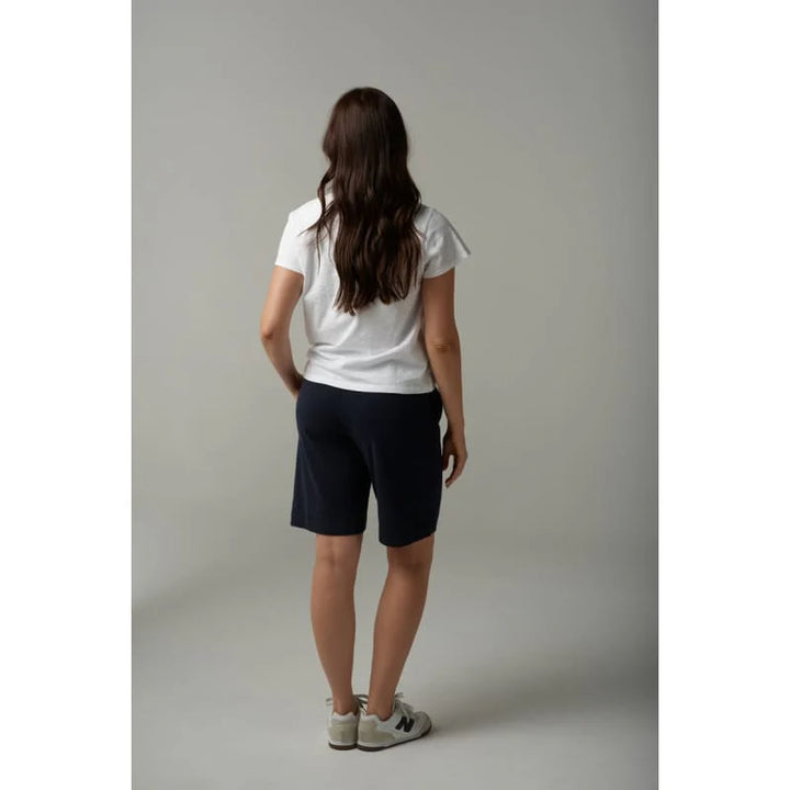 Cross Embroidered V Neck Tee