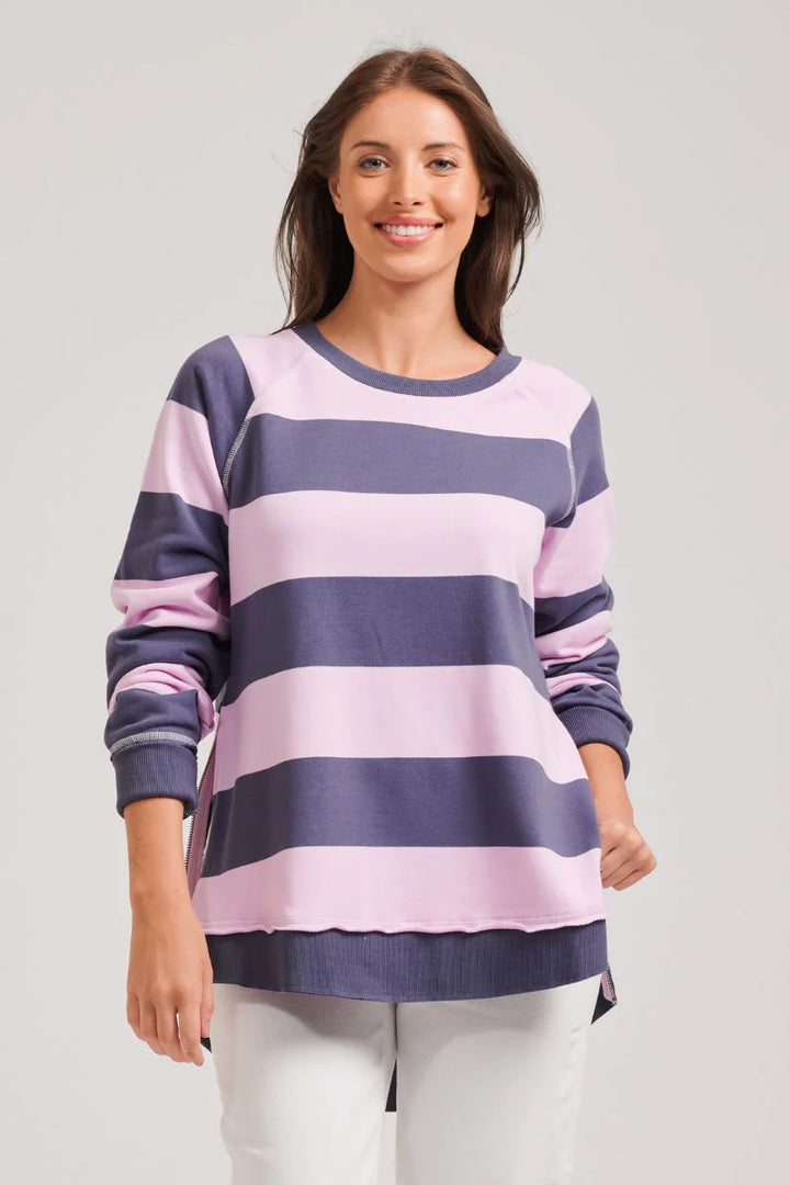 Curved Zipside Sweatshirt