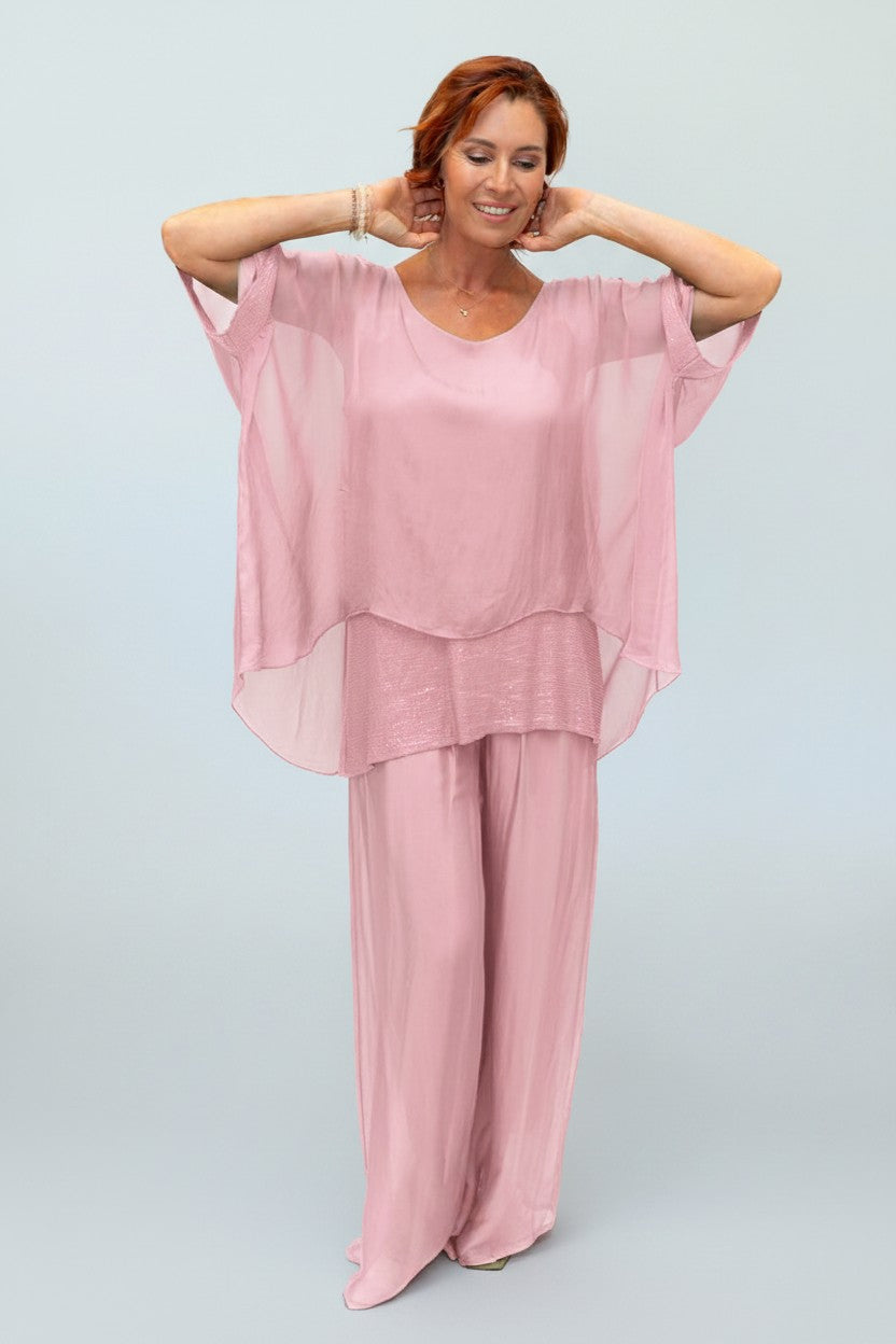 Elvira Top w Sequin Panel