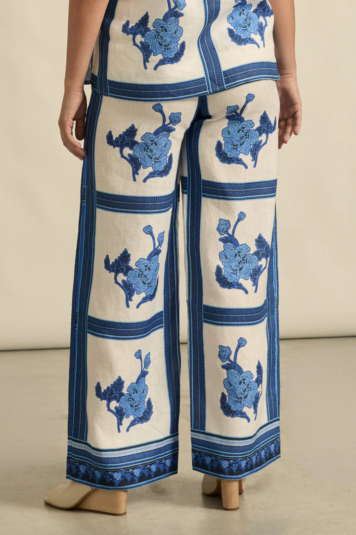 Gesture Pant - azure collage