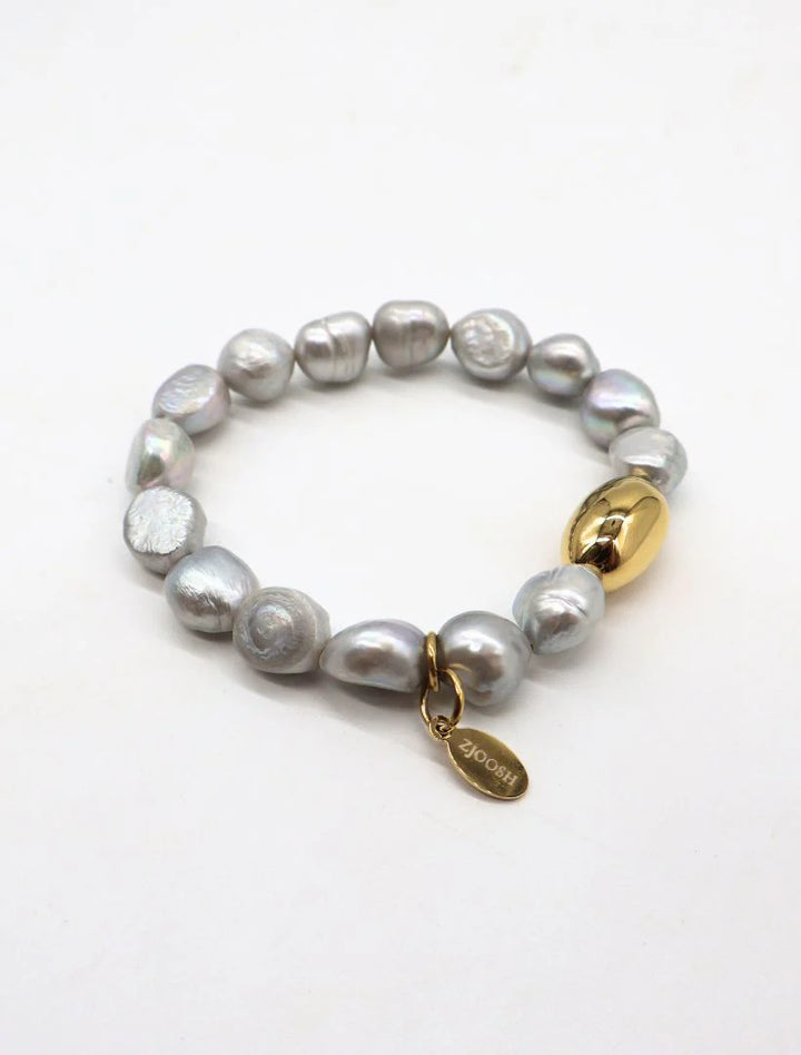 Pearl Bracelet Gold Bean