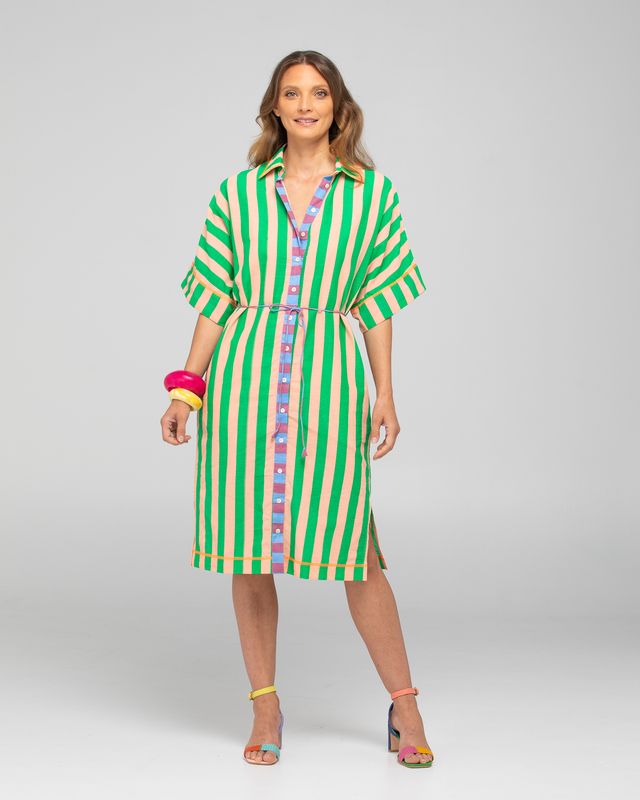 Maui Shirt Dress - Capri Peach