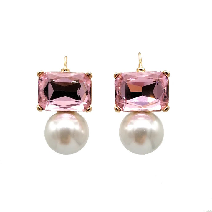 Maggie Crystal and Pearl Earrings