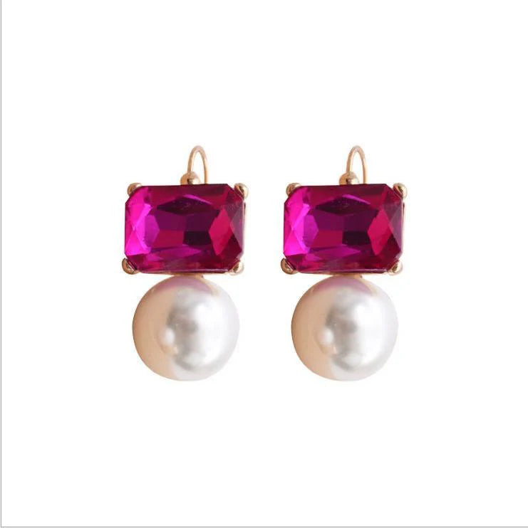 Maggie Crystal and Pearl Earrings
