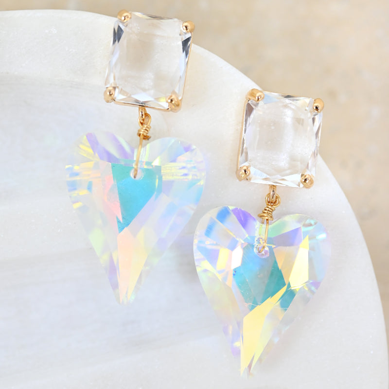 Crystal Heart Drop