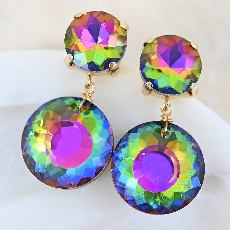 Crystal Circle Earrings