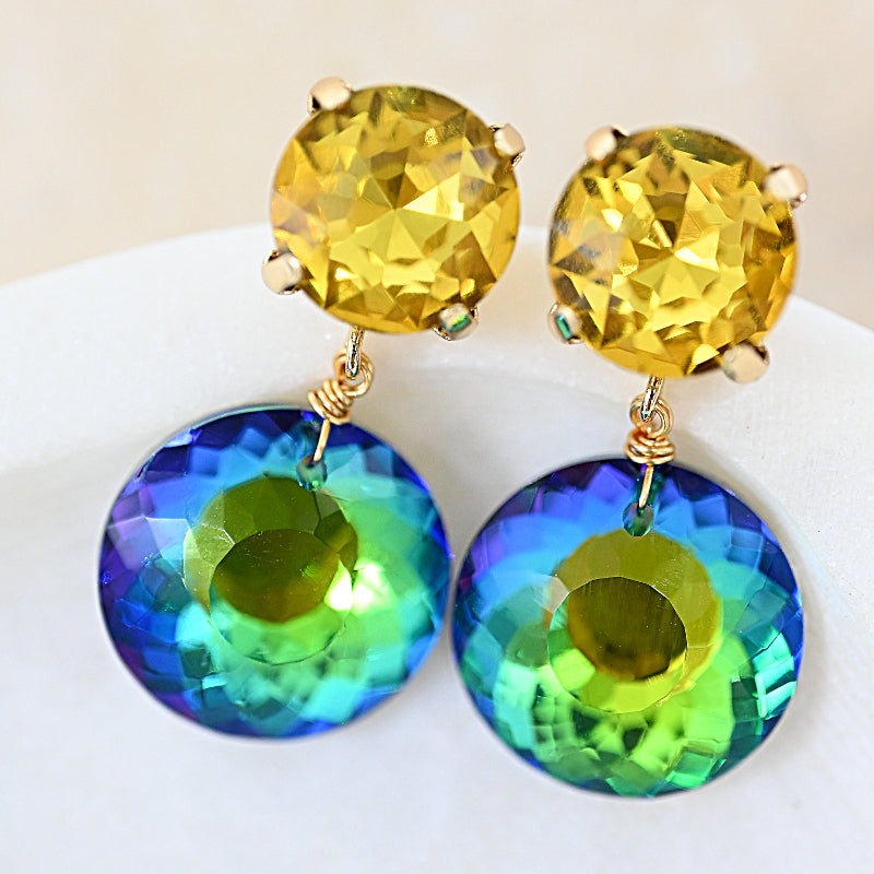 Crystal Circle Earrings